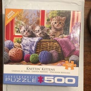 Knitted Kittens 500 Piece Puzzle